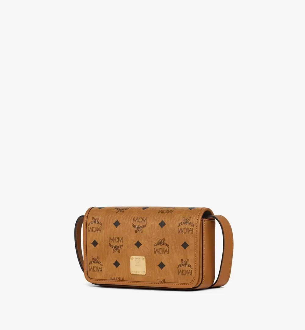 Small Aren Phone Lanyard in Visetos Cognac