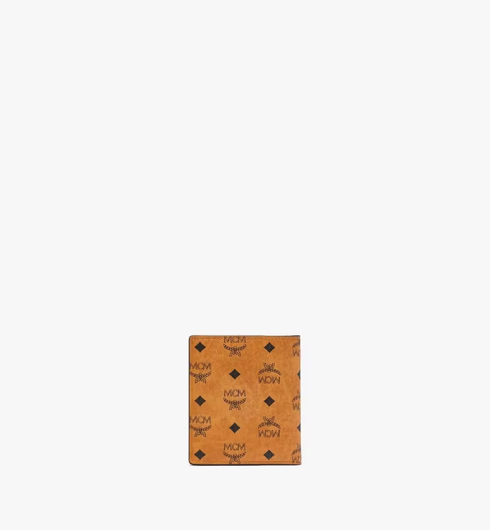 Mini Bifold Card Wallet in Visetos Original Cognac