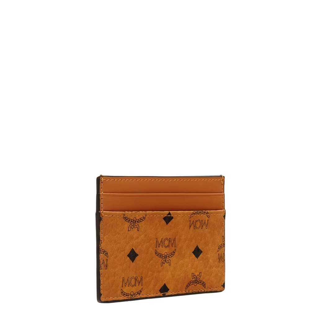 Mini Card Case in Visetos Original Cognac