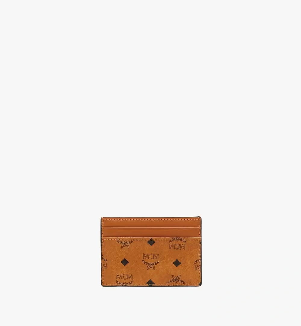 Mini Card Case in Visetos Original Cognac