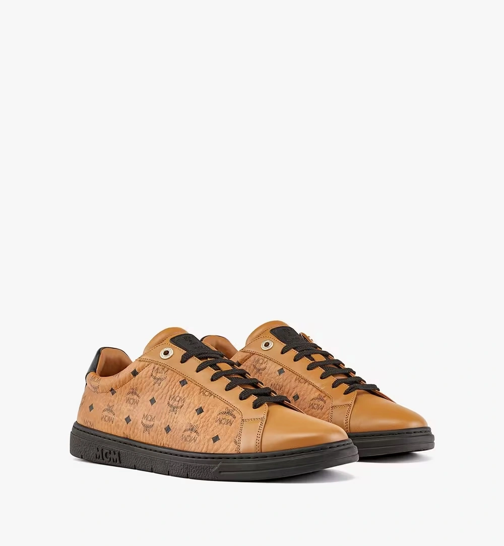 35 IT / W Color Block Terrain Lo Sneakers in Visetos Cognac