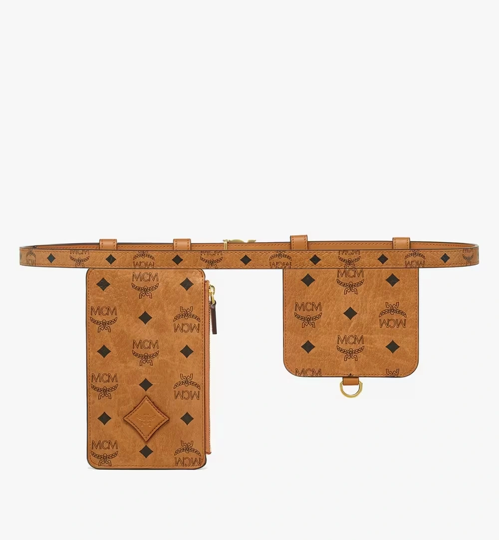 100cm / 39.3" M-Art Pouch Belt in Visetos Cognac 4 100cm / 39.3" M-Art Pouch Belt in Visetos Cognac
