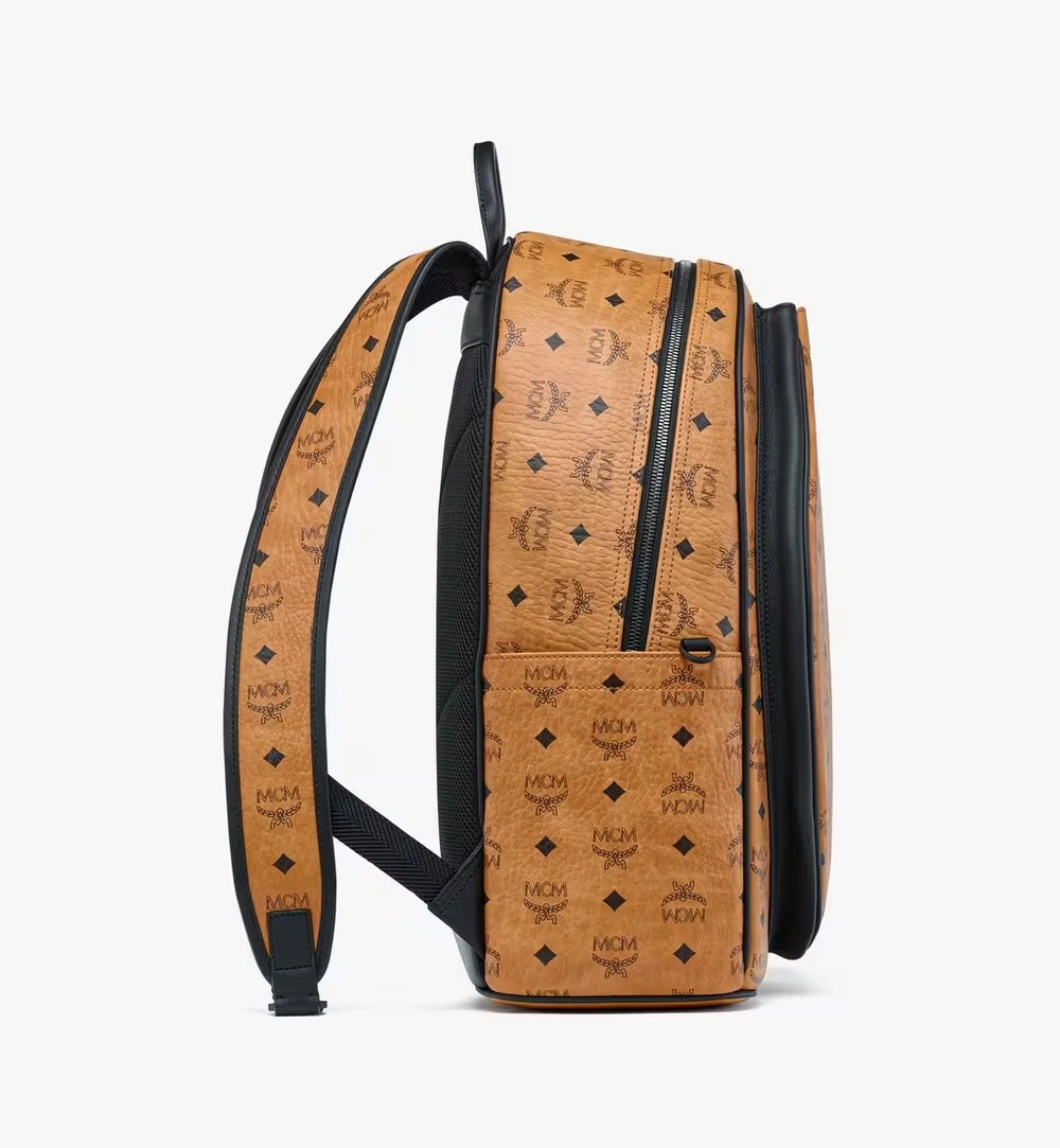 Medium Stark Tennis Backpack in Mega Laurel Visetos Cognac