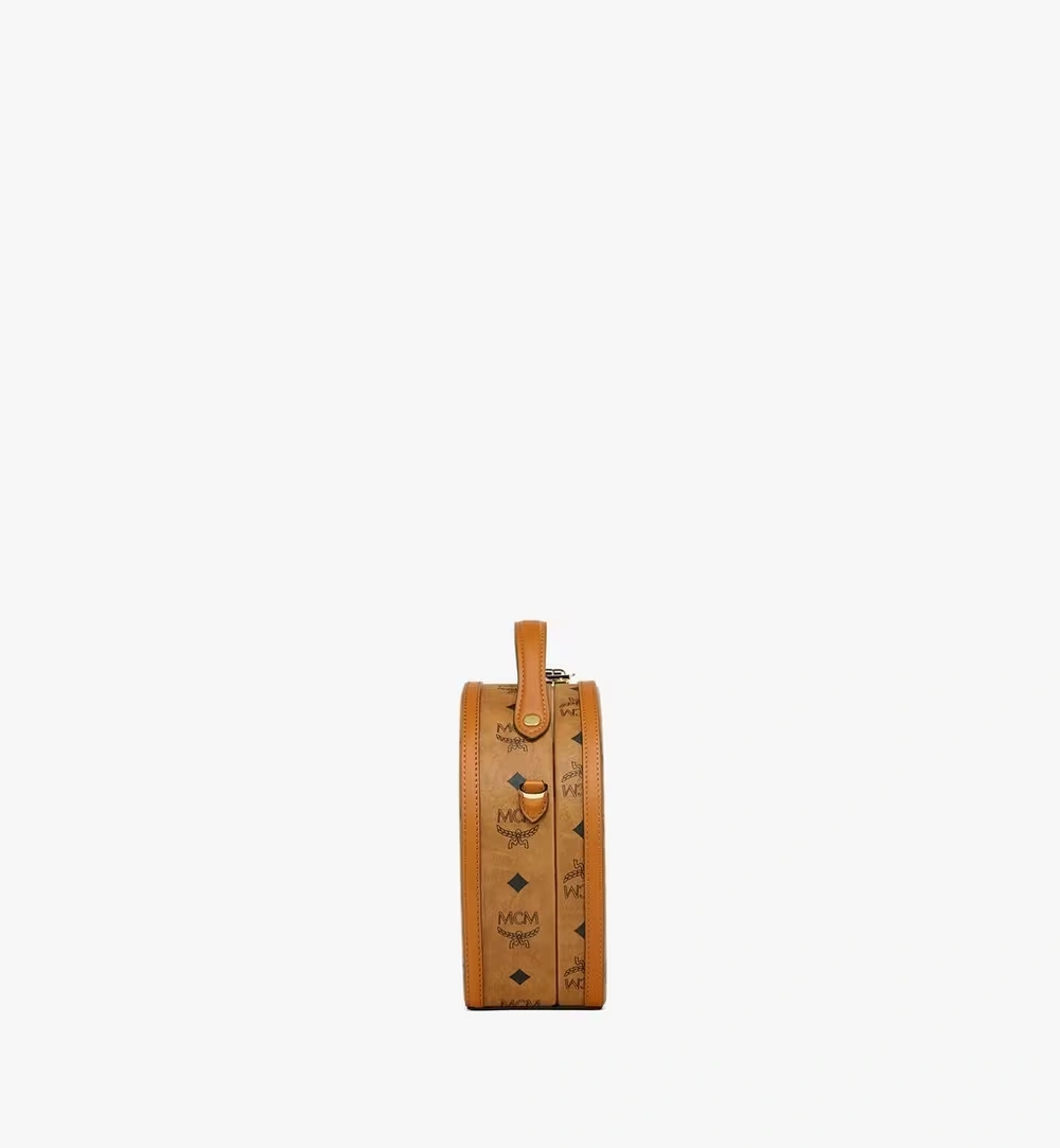Mini Hat Box in Visetos Cognac