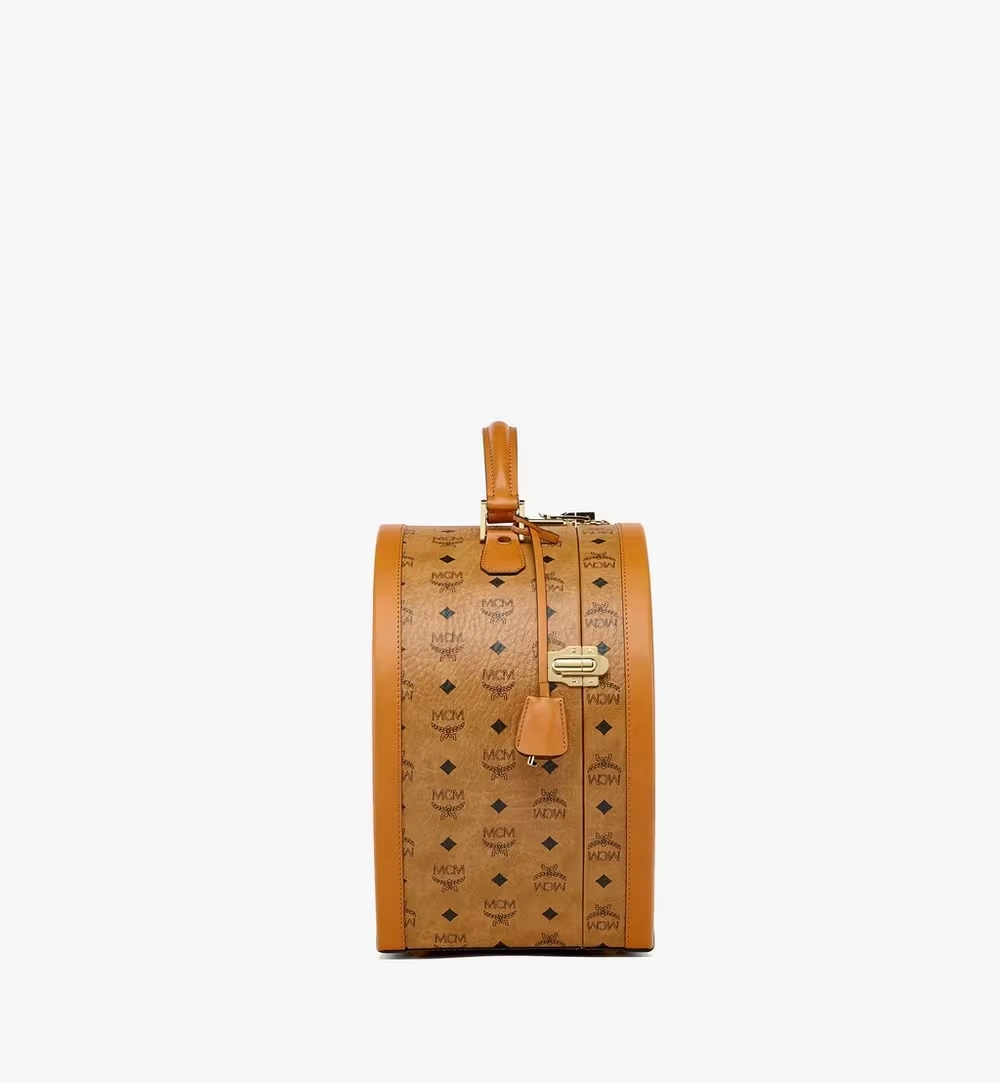 Medium Hat Box in Visetos Cognac