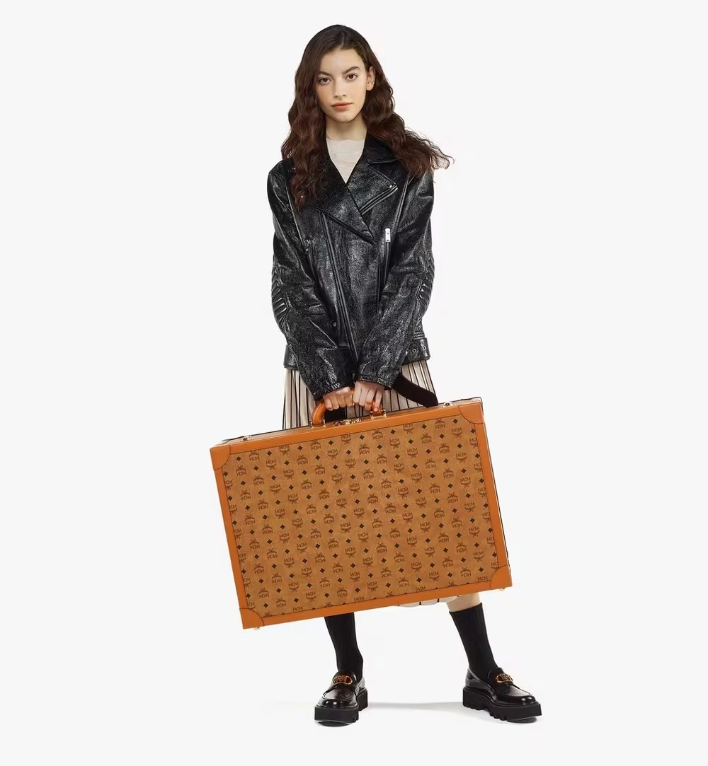 Medium Suitcase in Visetos Cognac