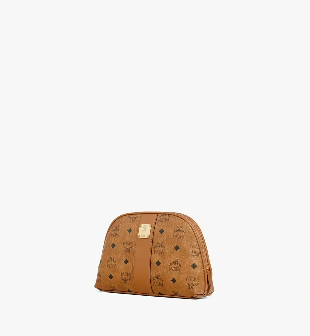 Large Aren Cosmetic Pouch in Visetos Cognac