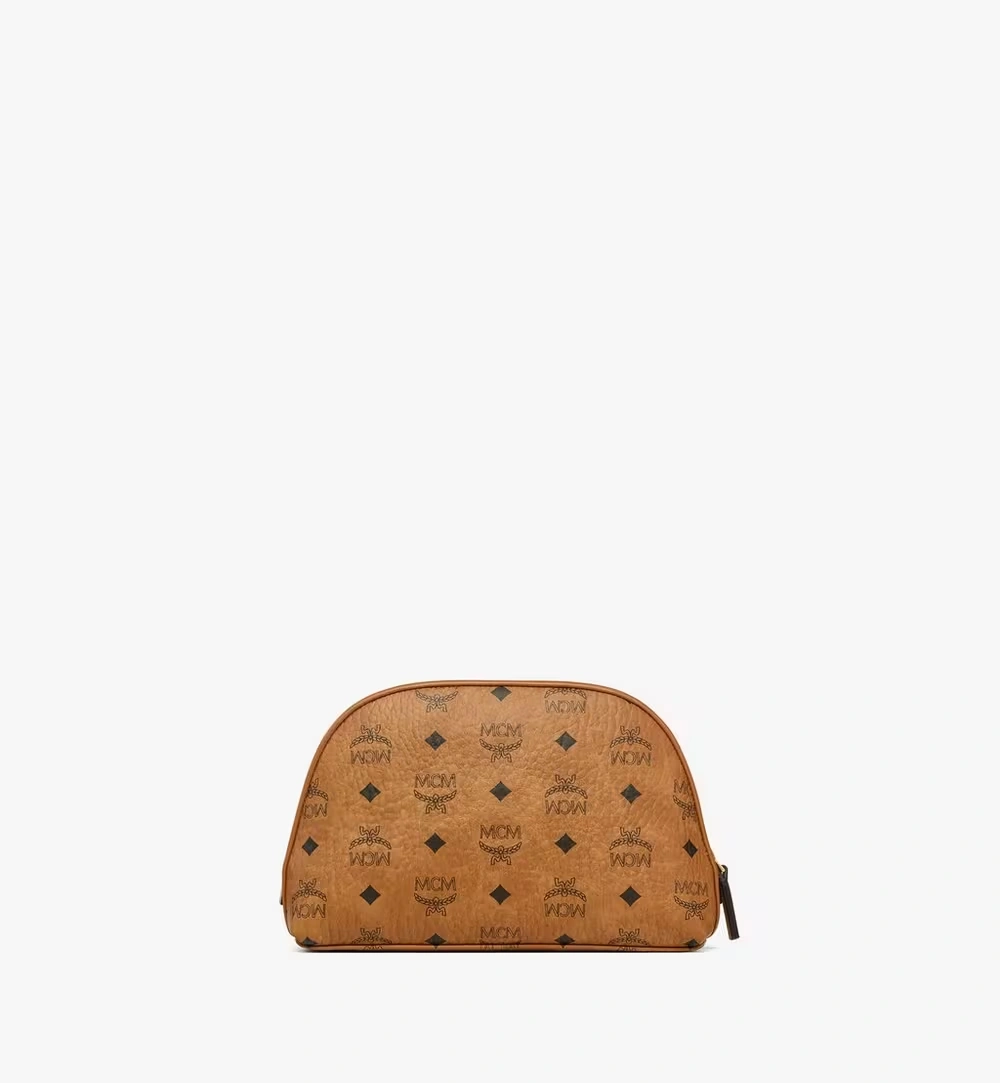 Large Aren Cosmetic Pouch in Visetos Cognac