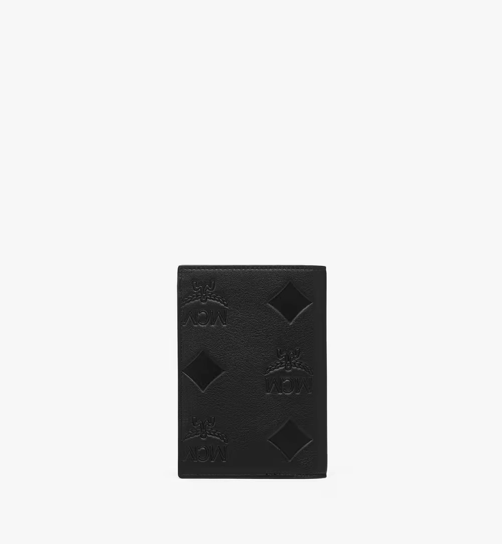 One Size Ottomar Passport Holder in Maxi Monogram Leather Black