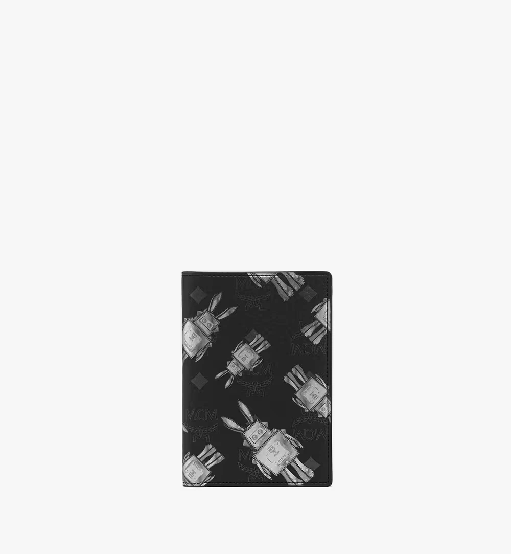 One Size Ottomar Passport Holder in Rabot Visetos Black