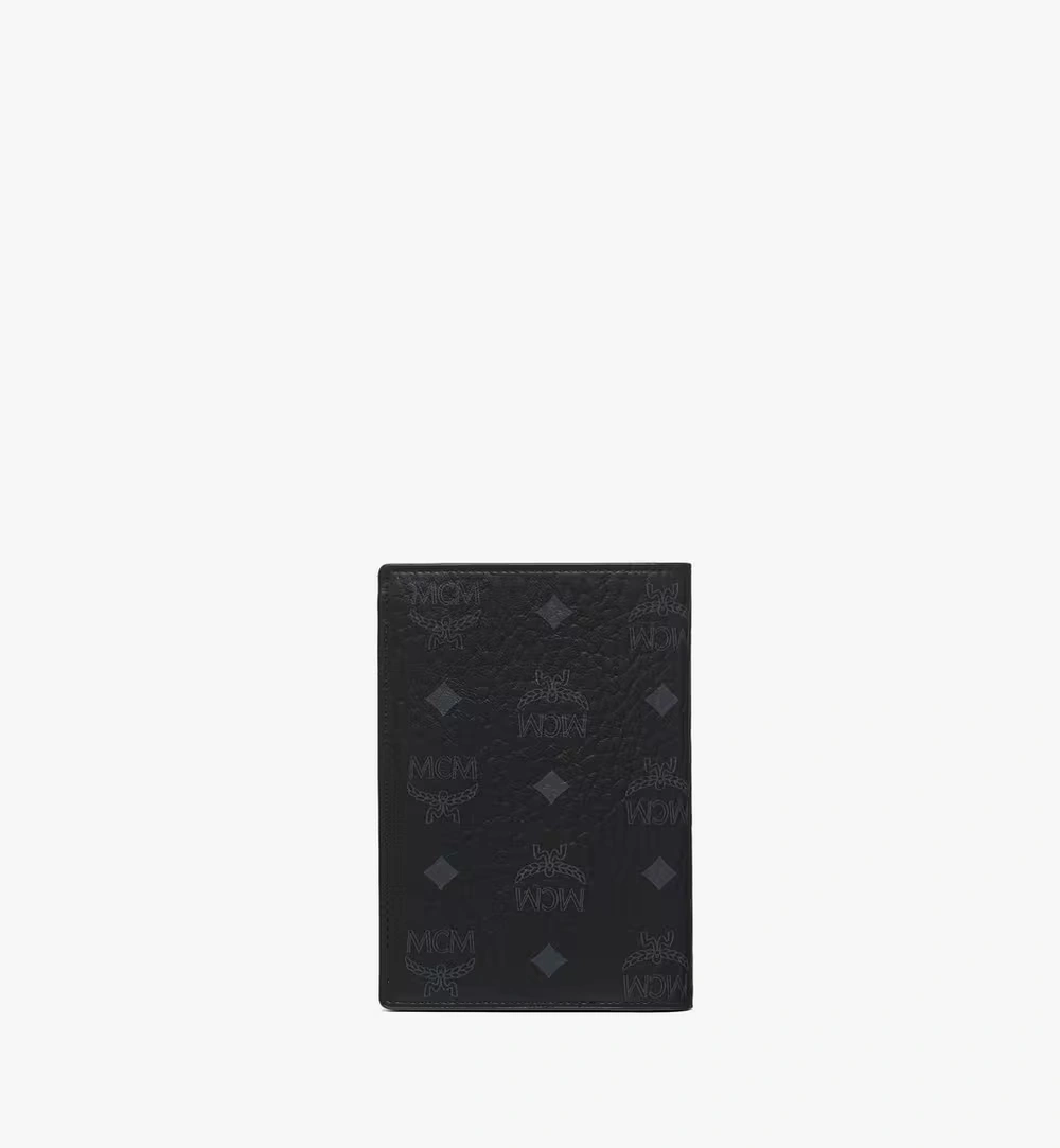 One Size Ottomar Passport Holder in Visetos Black