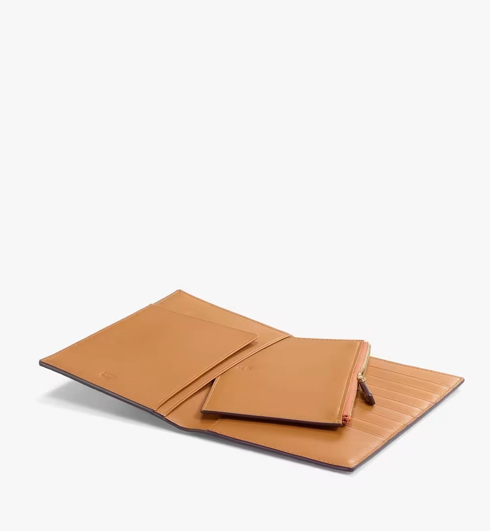 Small Ottomar Passport Holder in Visetos Original Cognac