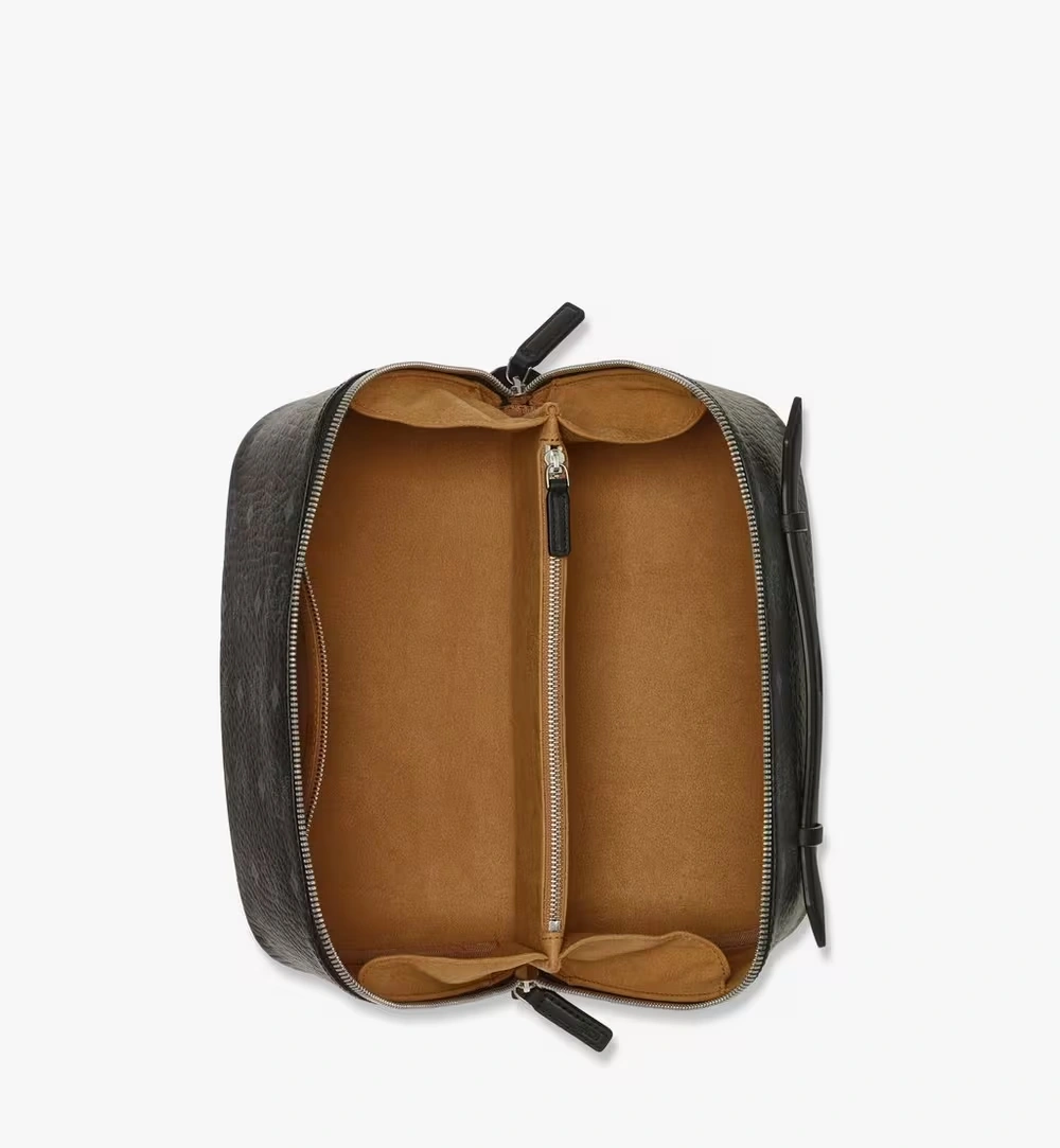 Medium Ottomar Toiletry Bag in Visetos Black