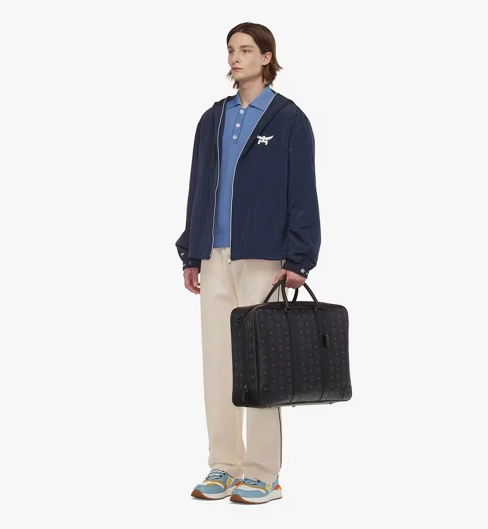 Large Ottomar Suitcase in Visetos Black
