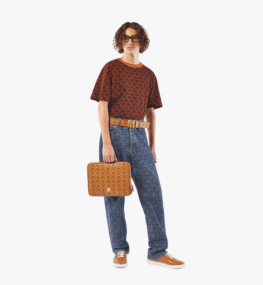 Medium 13" iPad Case in Visetos Original Cognac