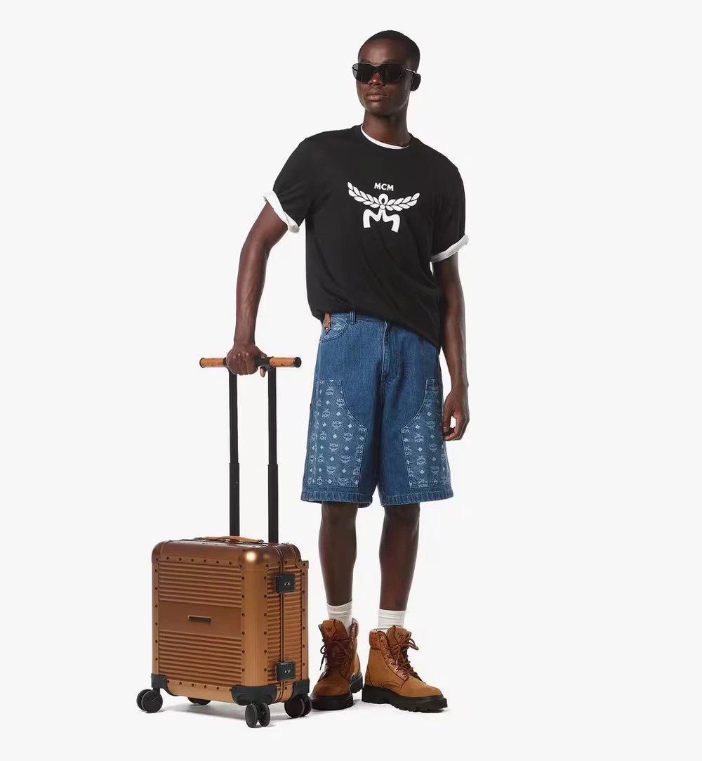 Small MCM X RAWROW Ottomar Cabin Trolley Gold