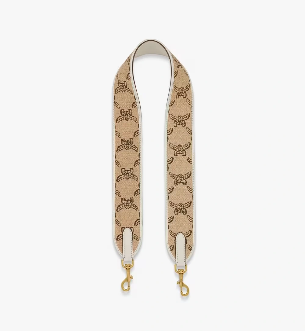 One Size Shoulder Strap in Lauretos Raffia Jacquard White