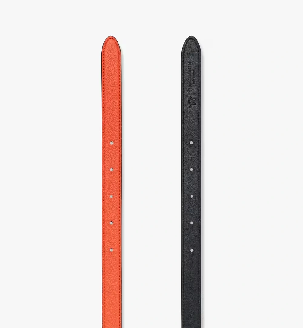 100cm / 39.3" Diamond Logo Belt in Embossed Leather Orange 3 100cm / 39.3" Diamond Logo Belt in Embossed Leather Orange