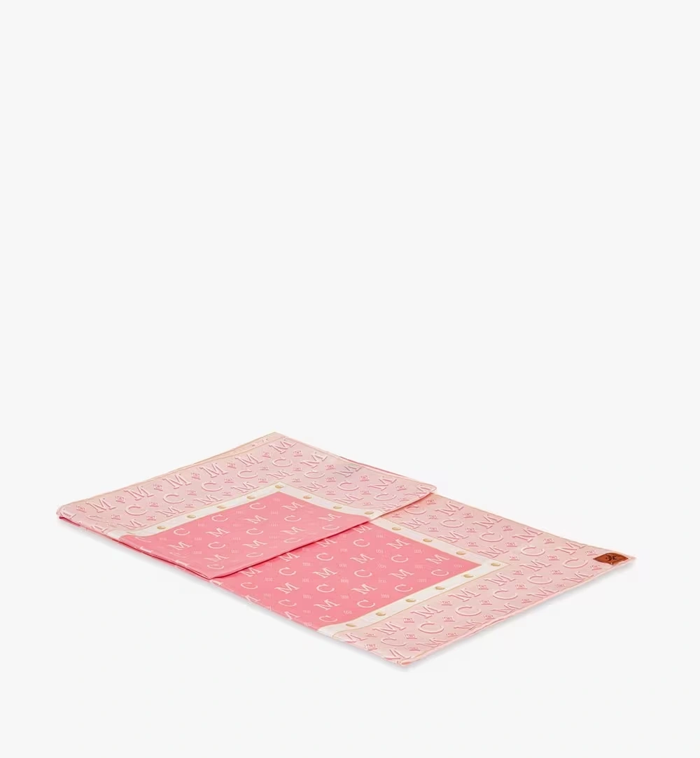 One Size Diamond Monogram Scarf in Organic Silk Orange