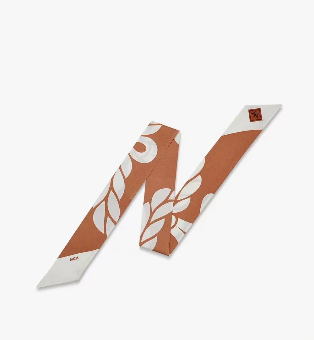 One Size Laurel Petite Scarf in Organic Silk Cognac