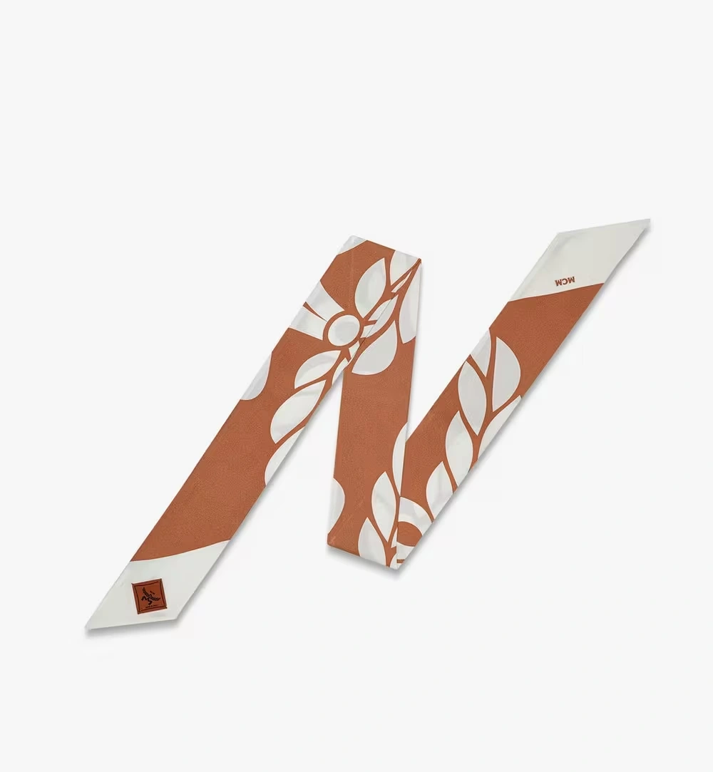 One Size Laurel Petite Scarf in Organic Silk Cognac