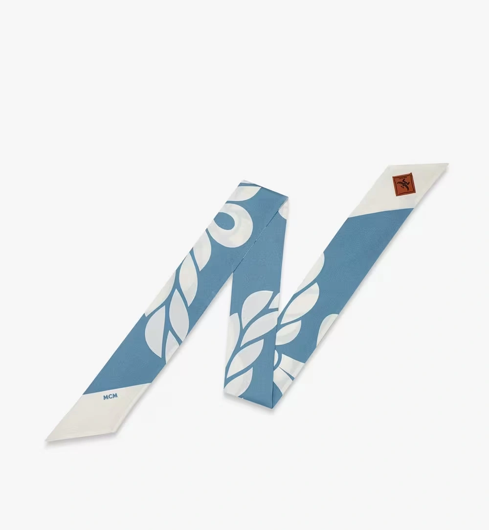 One Size Laurel Petite Scarf in Organic Silk Blue