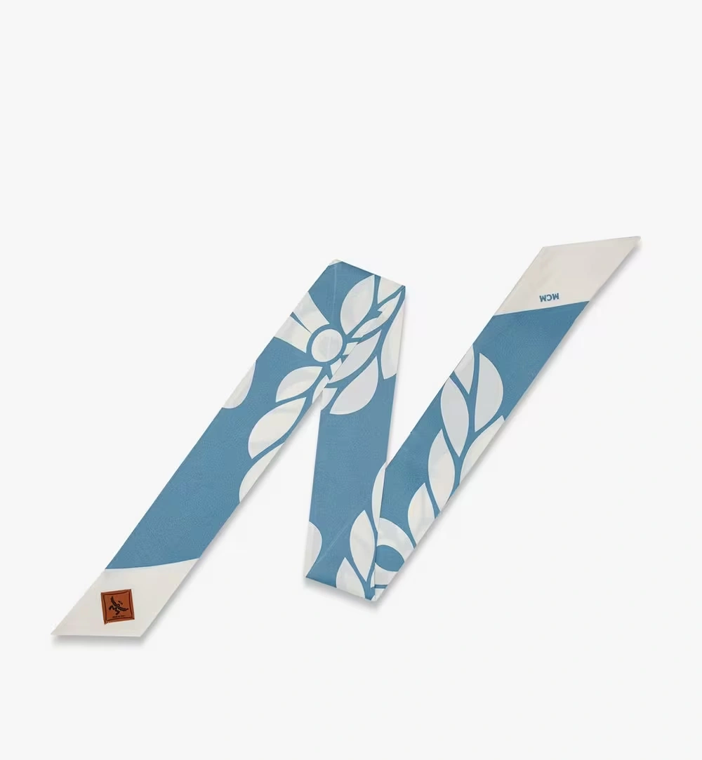 One Size Laurel Petite Scarf in Organic Silk Blue