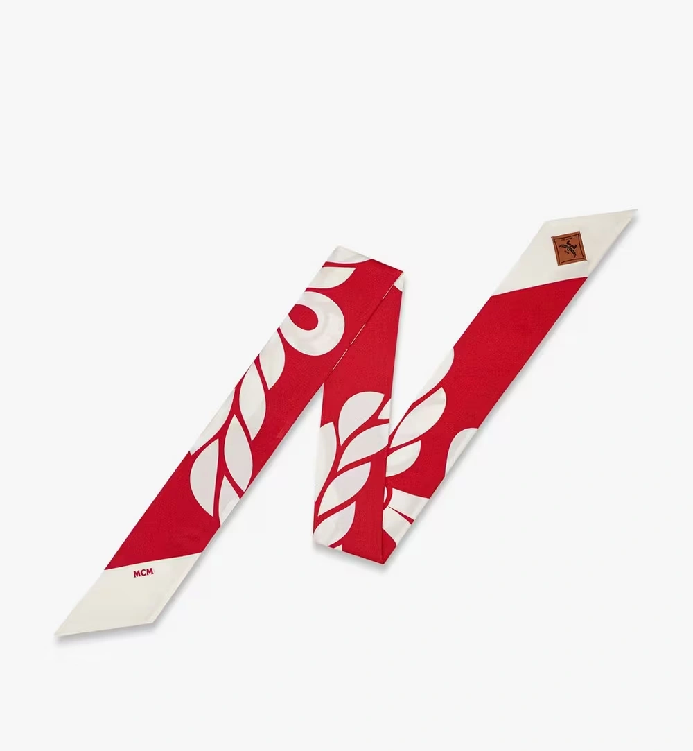 One Size Laurel Petite Scarf in Organic Silk Red
