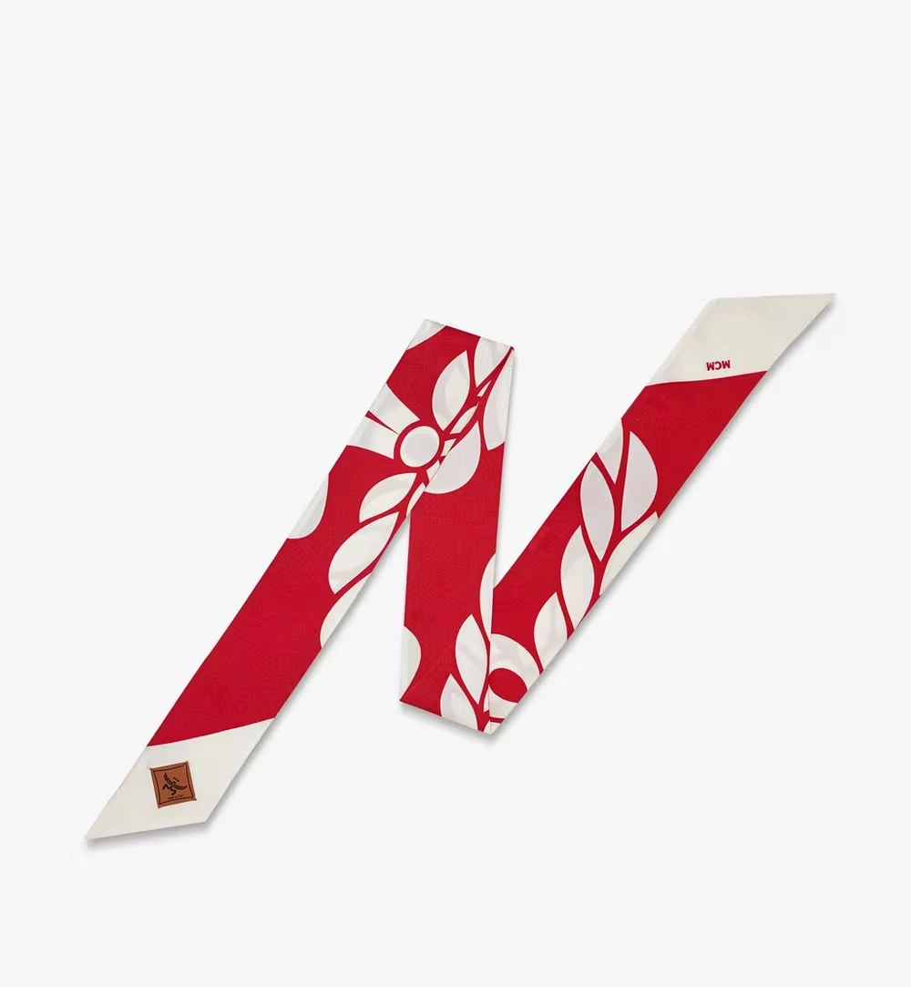 One Size Laurel Petite Scarf in Organic Silk Red