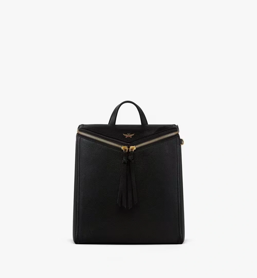 Medium Diamant 3D Backpack in Goatskin Leather Black