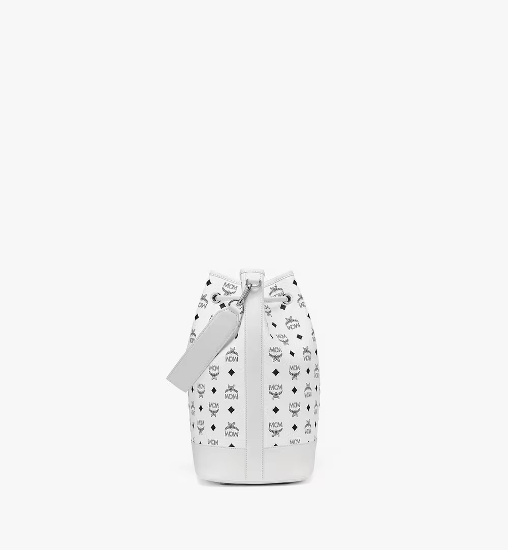 Large Dessau Drawstring Bag in Visetos White