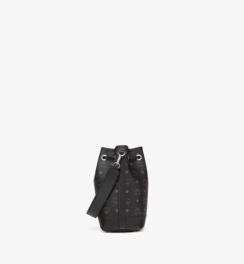 Medium Dessau Drawstring Bag in Visetos Black