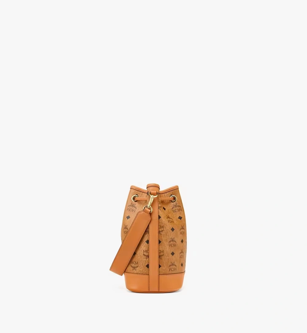 Medium Dessau Drawstring Bag in Visetos Cognac