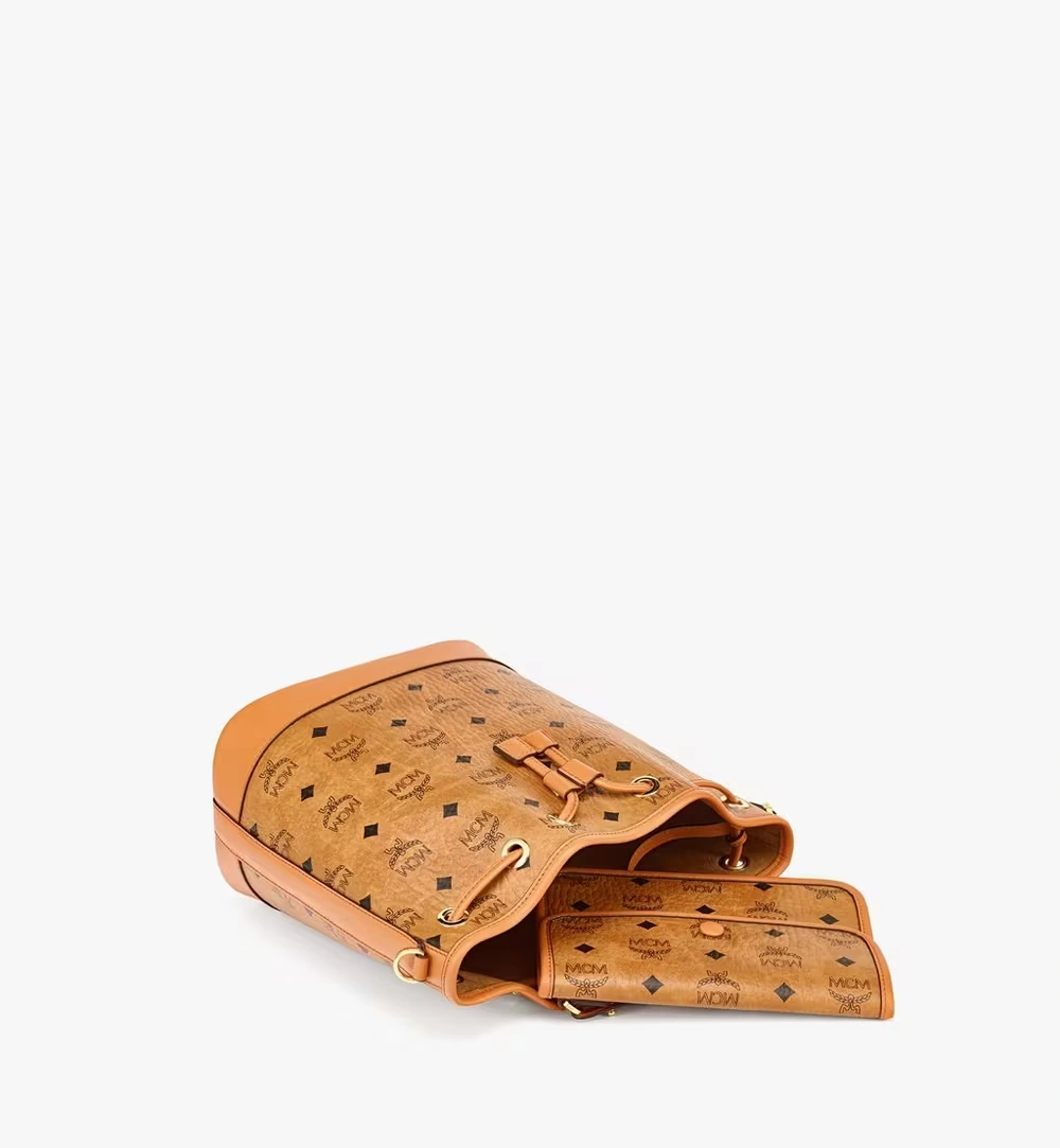 Medium Dessau Drawstring Bag in Visetos Cognac