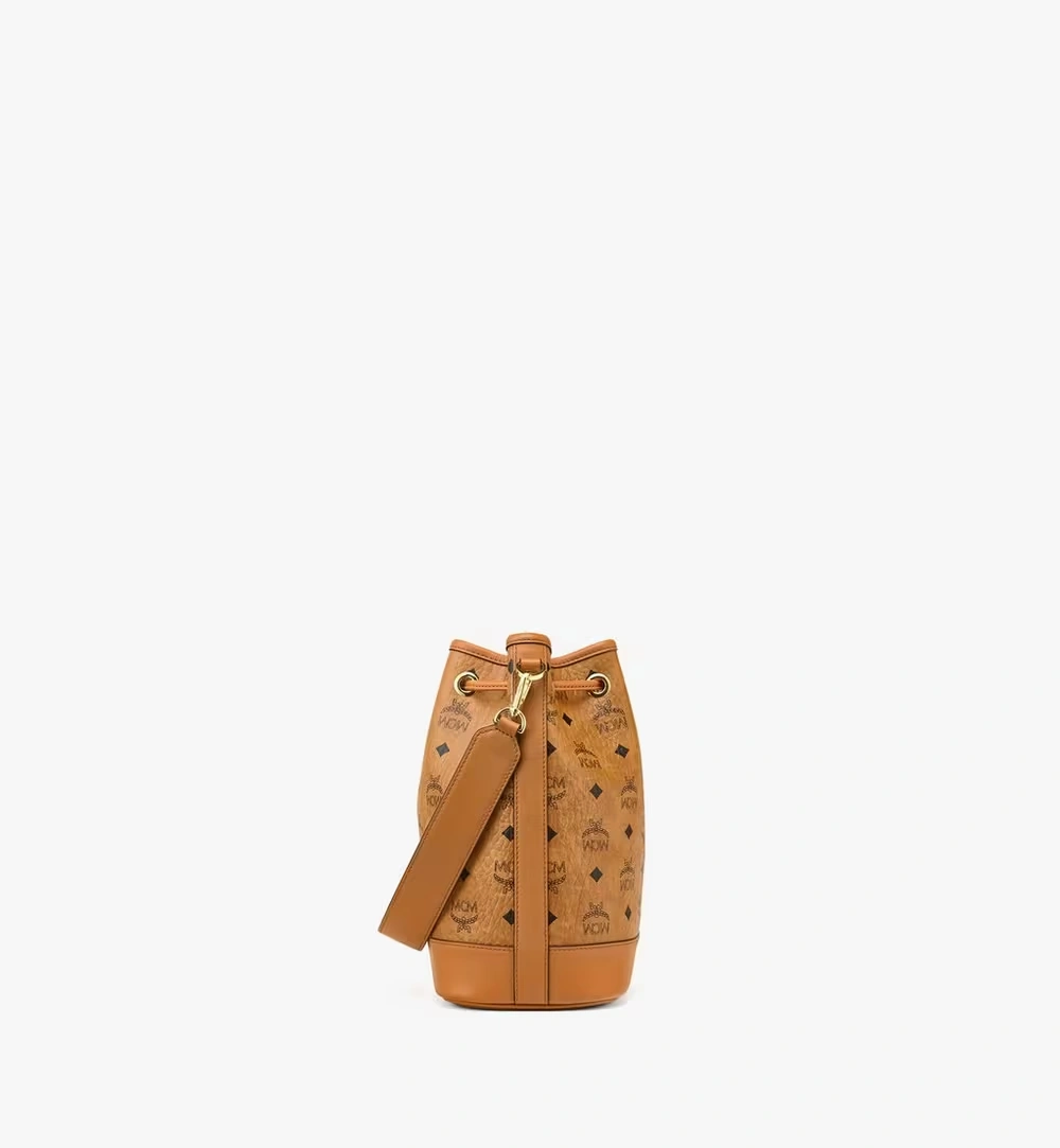 Medium Dessau Drawstring Bag in Visetos Cognac
