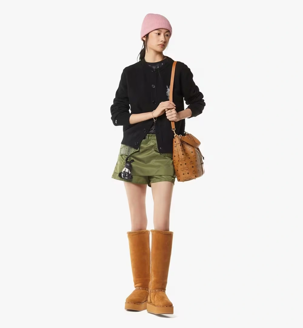 Medium Dessau Drawstring Bag in Visetos Cognac