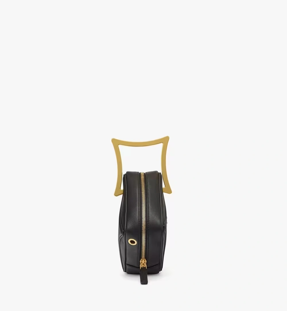 Mini Diamond Logo Crossbody in Calf Leather Black