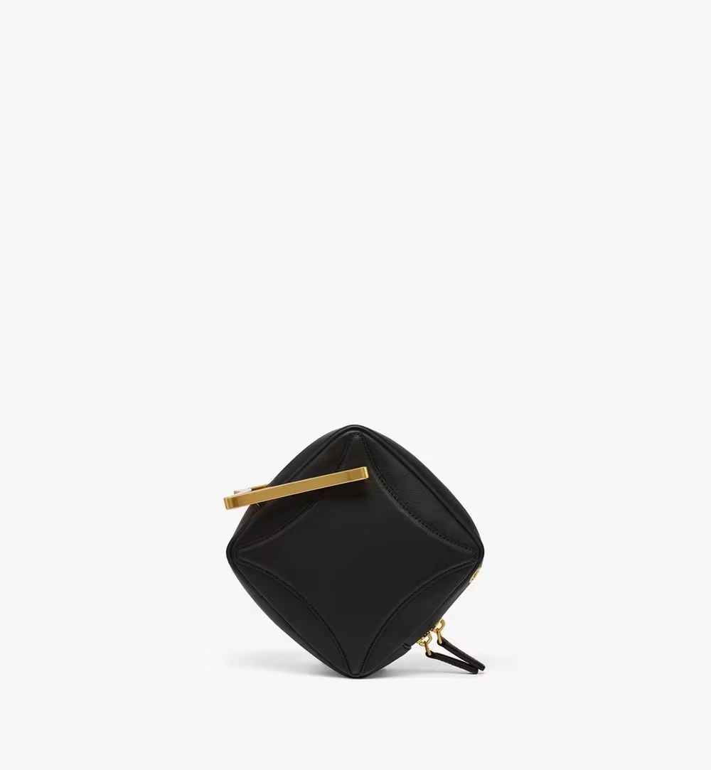 Mini Diamond Logo Crossbody in Calf Leather Black 4 Mini Diamond Logo Crossbody in Calf Leather Black