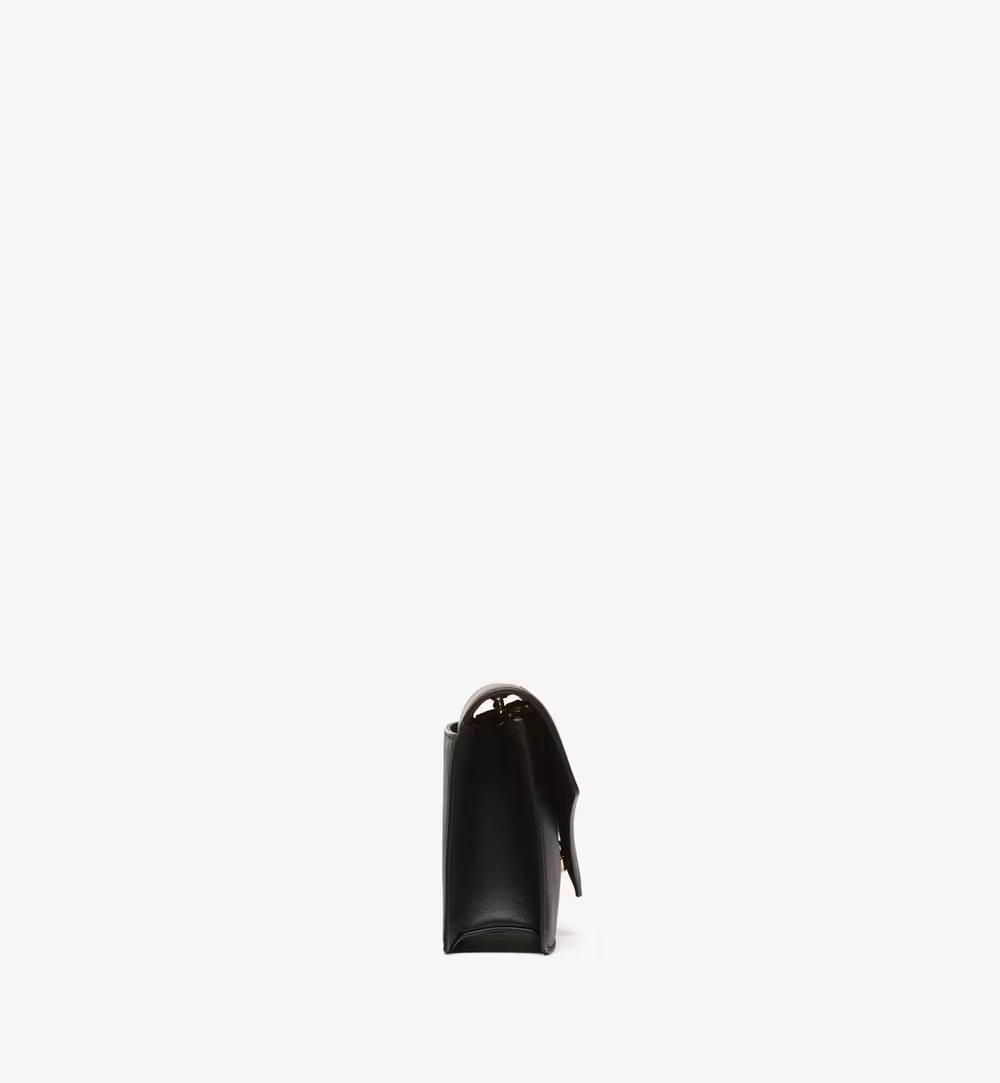 Mini Diamond Shoulder Bag in Spanish Calf Leather Black