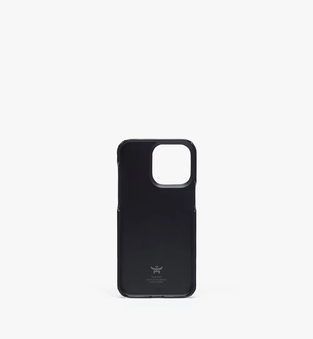 One Size iPhone 15 Pro Max Case With AirPods Pro Charm in Maxi Visetos Black