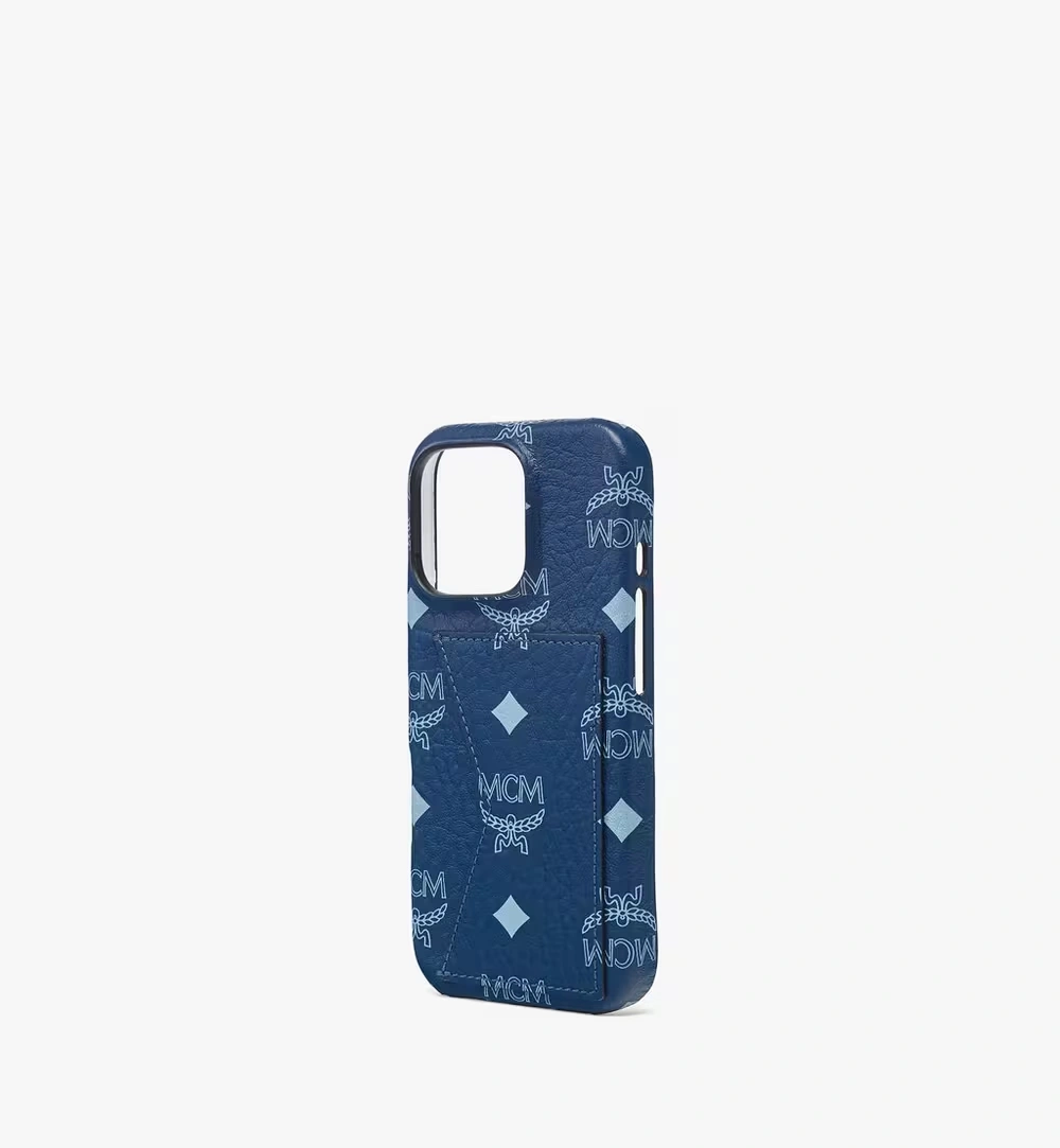 One Size iPhone 16 Pro Case in Visetos Blue