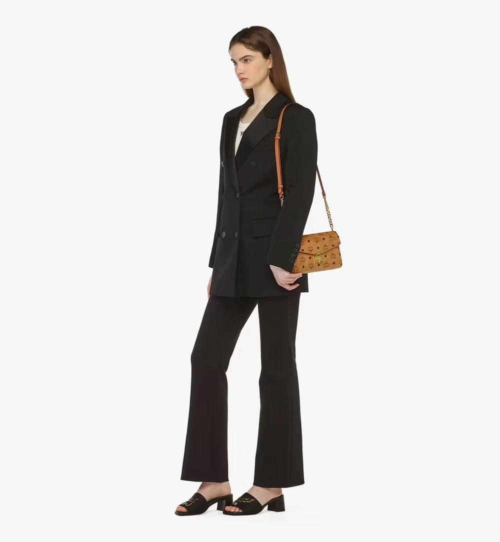Medium Tracy Crossbody in Visetos Cognac