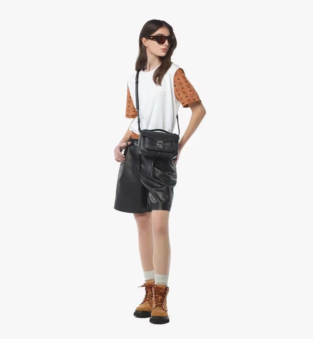 Medium Tracy Crossbody in Visetos Black