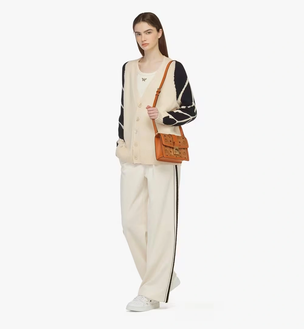 Small Tracy Shoulder Bag in Visetos Cognac