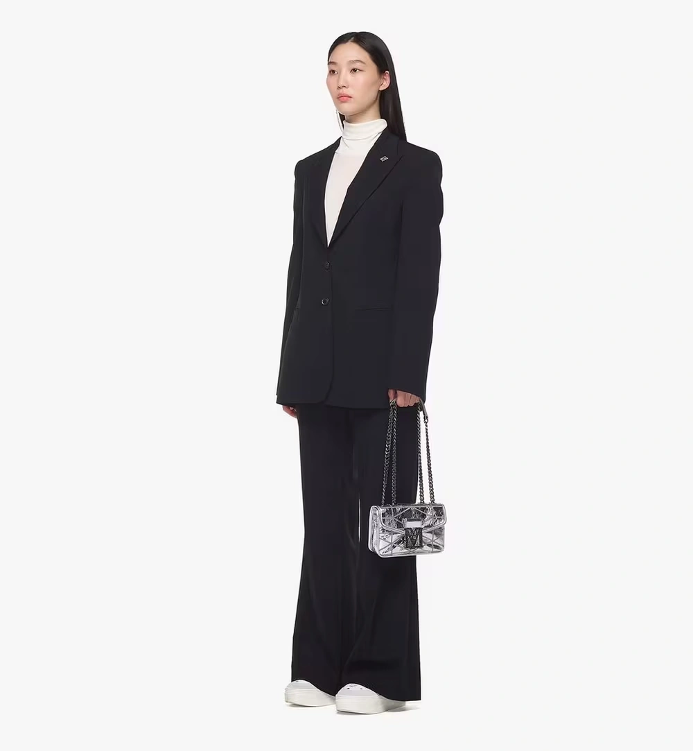 Mini Travia Quilted Shoulder Bag in Crash Calf Leather Grey 5 Mini Travia Quilted Shoulder Bag in Crash Calf Leather Grey