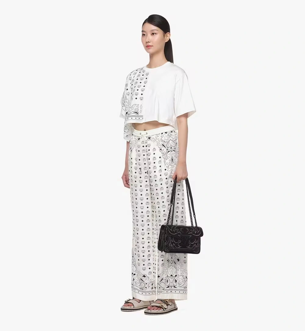 Small Travia Studded Shoulder Bag in Crushed Leather Black 5 Small Travia Studded Shoulder Bag in Crushed Leather Black