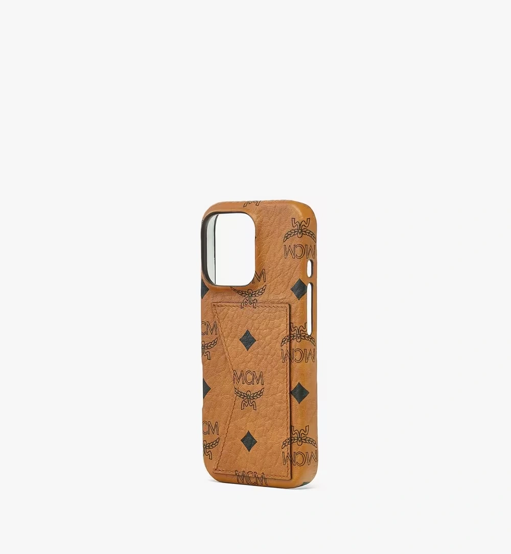 One Size iPhone 16 Pro Case in Visetos Cognac