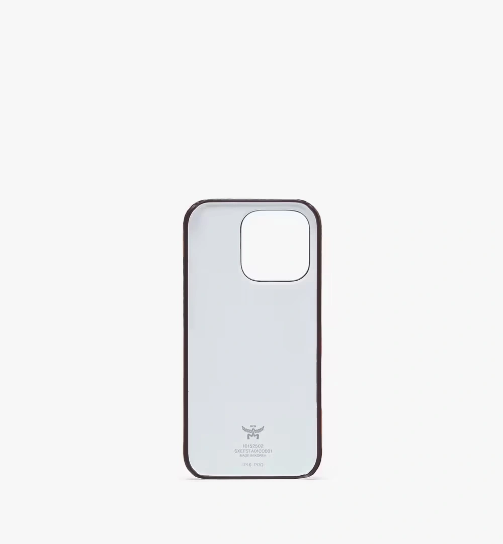 One Size iPhone 16 Pro Case in Visetos Cognac