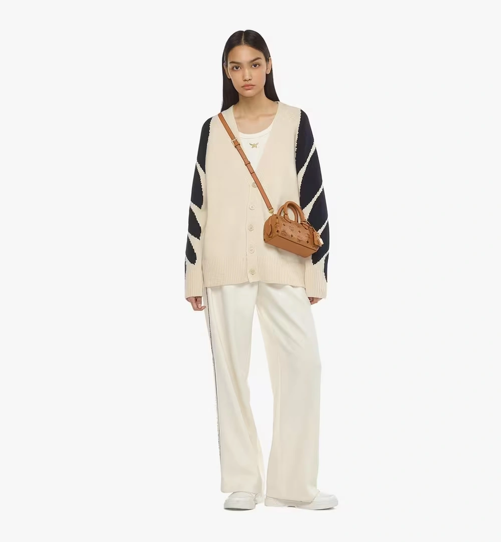 Mini Ella Boston Bag in Visetos Cognac