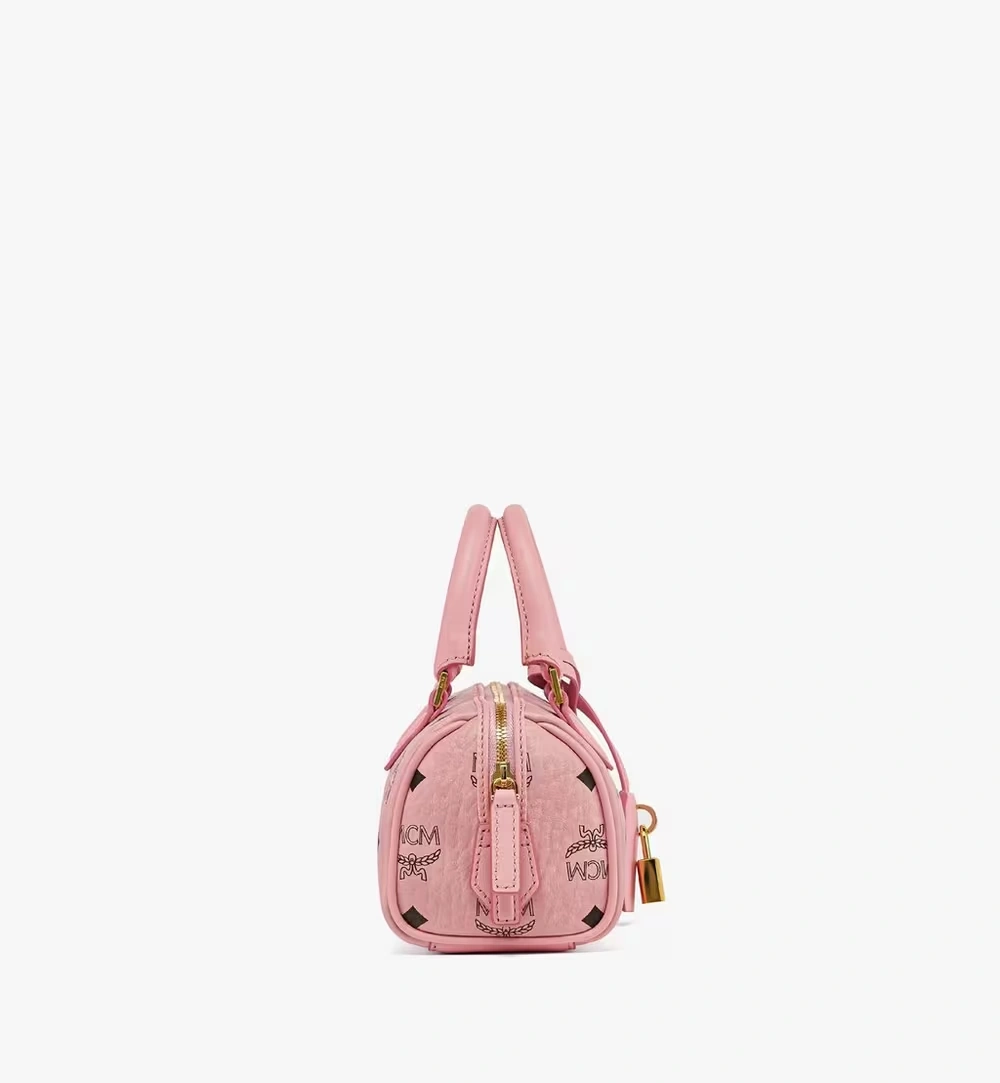 Mini Ella Boston Bag in Visetos Pink